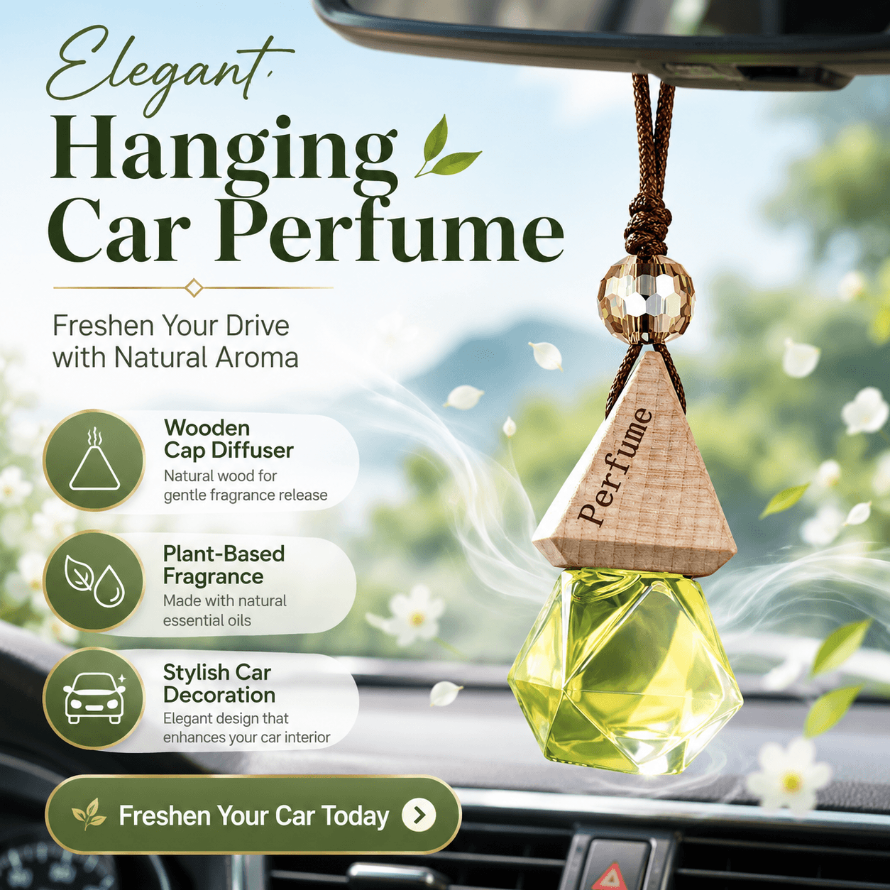 Rearview Mirror Car Fragrance Pendant