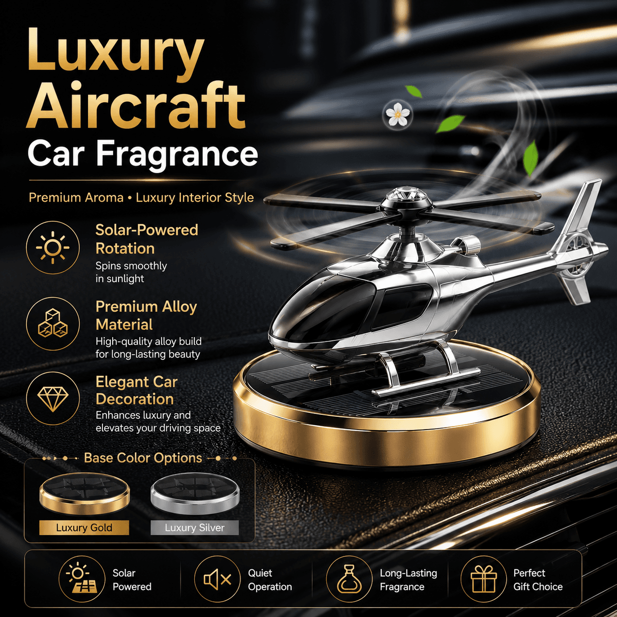 Solar Airplane Car Air Freshener