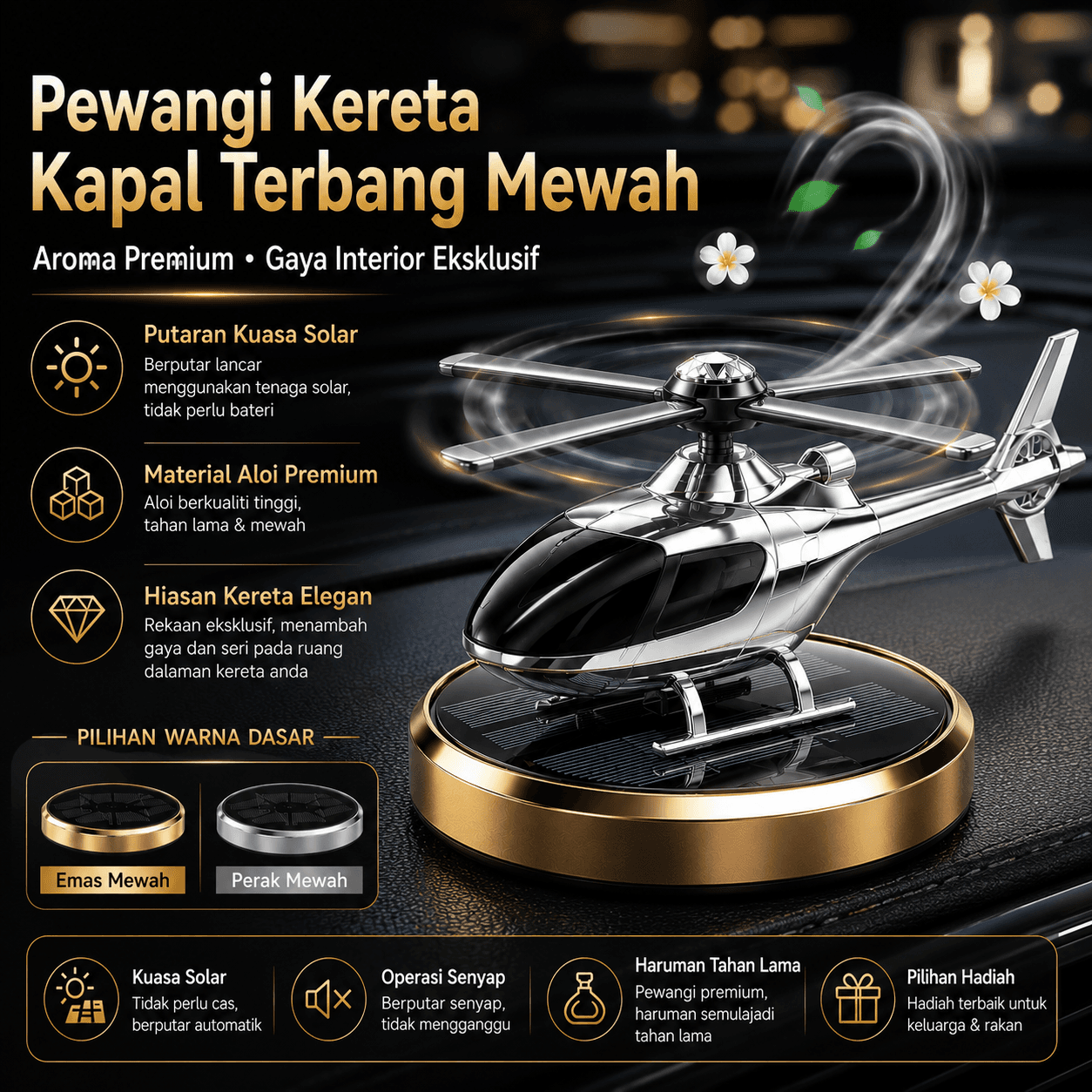 Pewangi Kereta Solar Bentuk Kapal Terbang