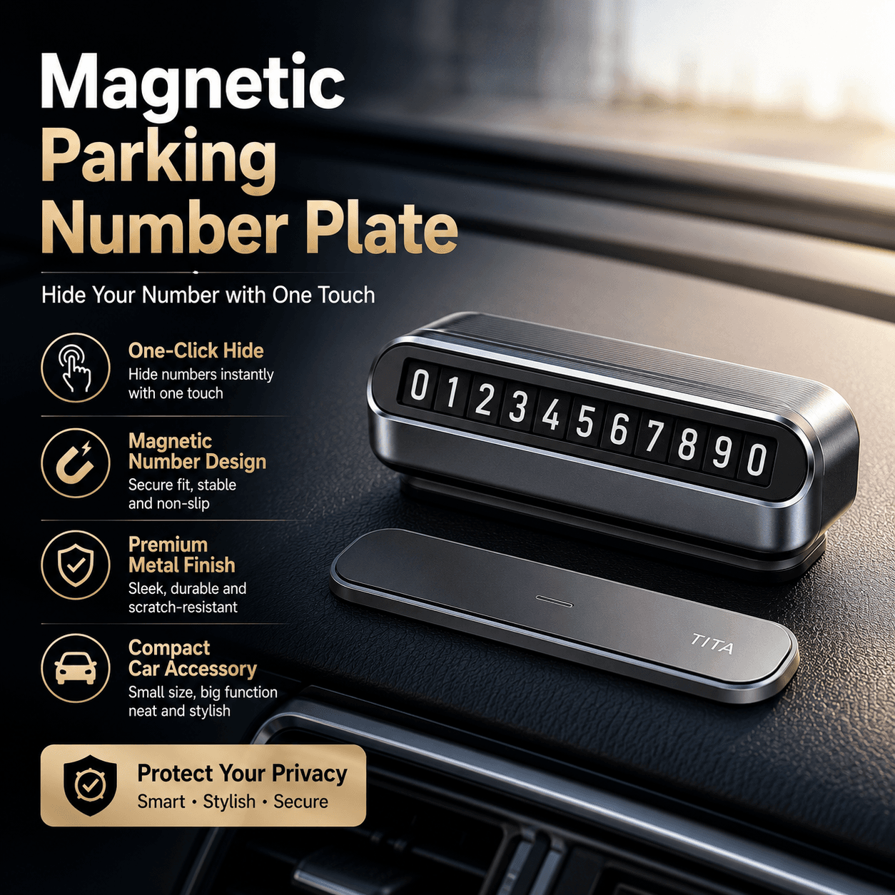 Hidden Car Temporary Parking Number Plate