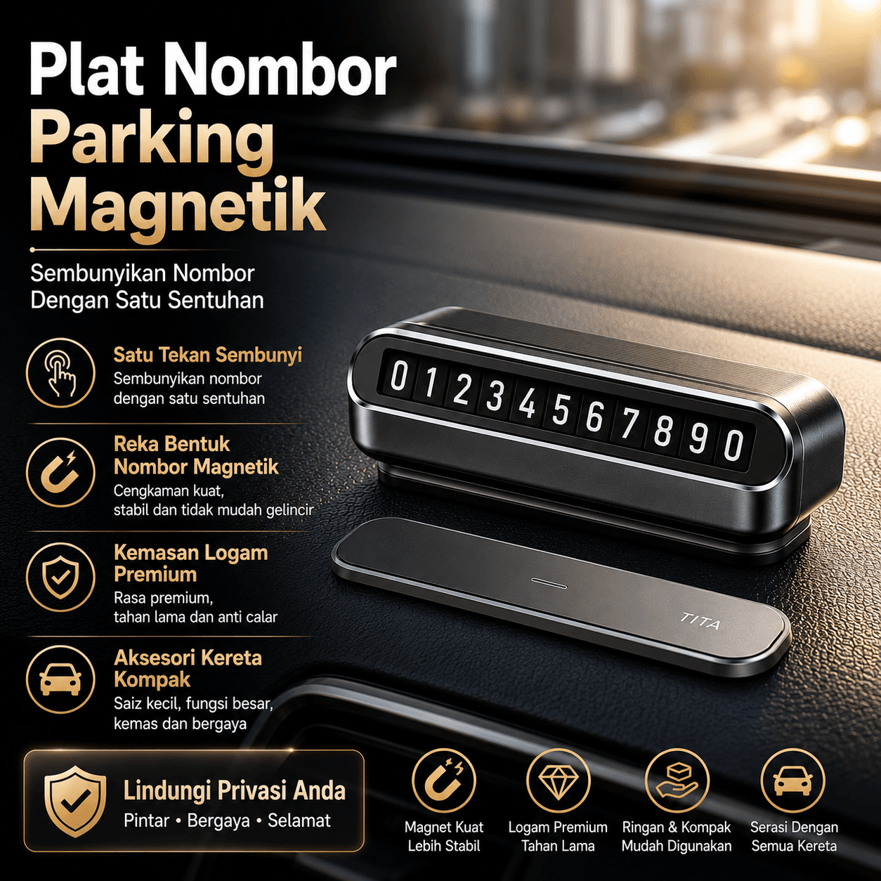 Plat Nombor Telefon Parkir Sementara Kereta